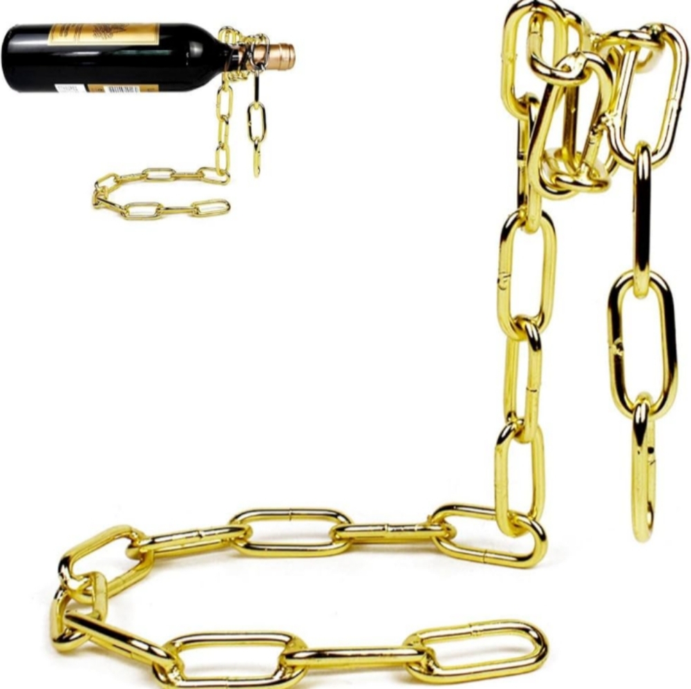Gold Chain Wine Bottle Holder
